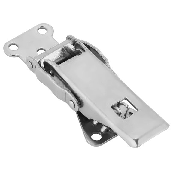 Suodoka Premium Stainless Steel Hardware Cabinet Case Spring Loaded Latch Catch Toggle Hasp, Wear Resistant and Durable for Doors Closing Additional Security, 3.15 in / 8 cm, Silver Finish