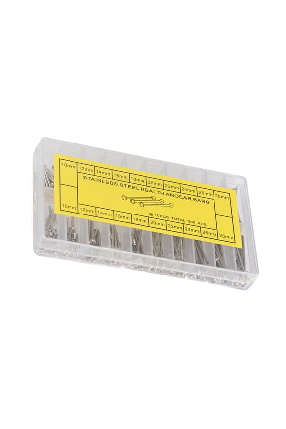 Premium Watch Strap Spring Bars Set, Comprehensive 10mm-28mm (0.39-1.1 inches) Stainless Steel Link Pins for Professional Watchmaker Repair Tool Kit, 200 Pieces Total