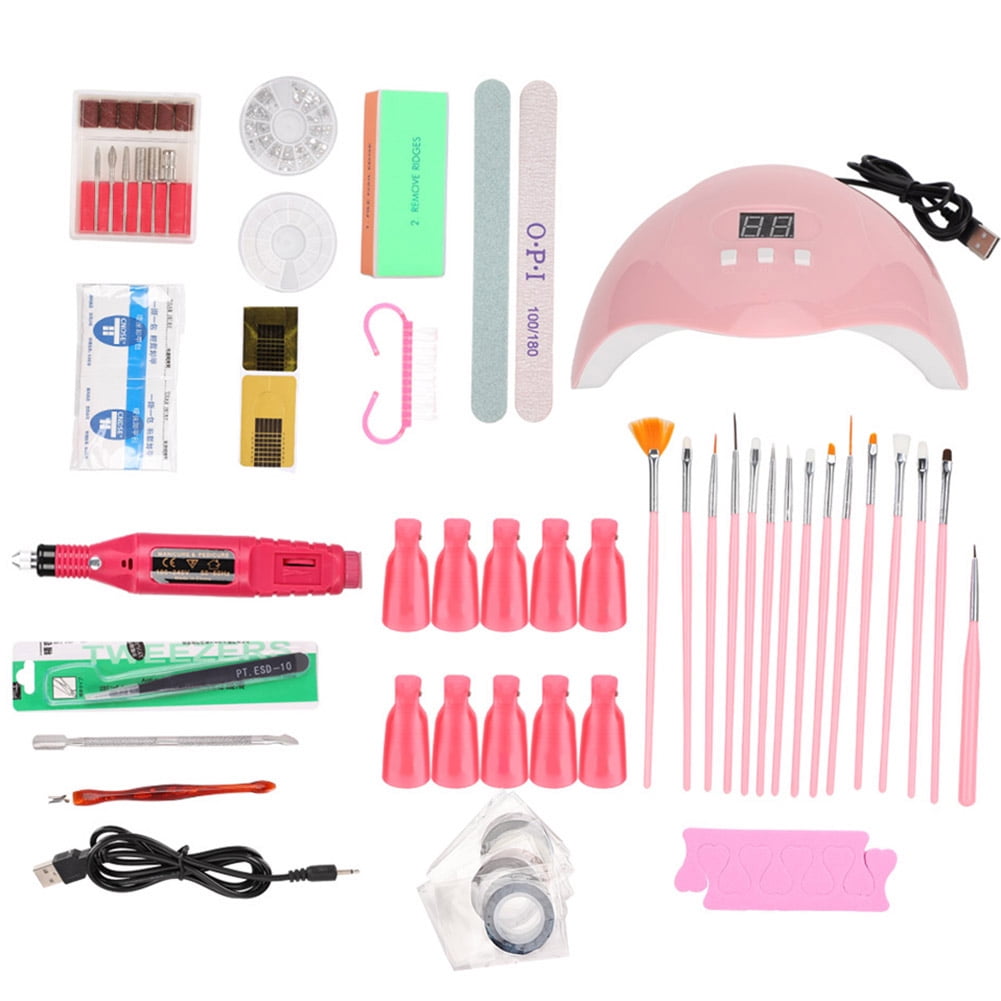 Suodoka Professional 54W Nail Art Tool Kit with UV LED Manicure Light, High-Speed Nail Drill, and Essential Gel Polish Set (22.0 x 19.0 x 17.0 inches / 55.8 x 48.2 x 43.1 cm)