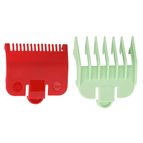 Suodoka Professional Hair Clipper Guide Comb Set, 2pcs (1/16 in / 1.5 mm & 1/8 in / 3.0 mm), Colorful Trimmer Guards Replacement Tools for Fading and Grooming