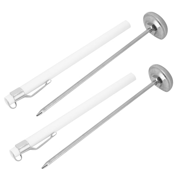 Suodoka Professional Kitchen Milk Bottle Thermometer, Instant Read Needle Thermometer Cooking Tool, Premium Stainless Steel Probe for Baby Milk Water, Highly Accurate Kitchen Gadget, 2 Pieces, White