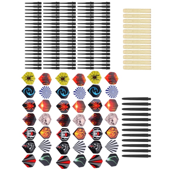 Suodoka Professional Safety Soft Tip Darts Set with Extra Flights and Tips for Electronics Dartboard Training, 14 Grams, 12 Packs / 42 Flights / 100 Tips, 6.3 Inches / 16.0 cm