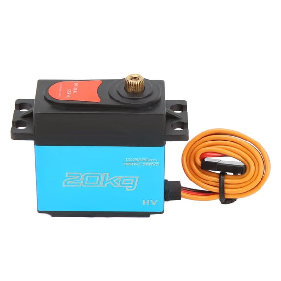 Suodoka QY3220MG 20KG RC Digital Servo High Speed Metal Gear 180 Degree Rotation Waterproof Steering Servo Motor for RC Car Robot Ship Manipulator Blue (2.1x0.8x1.8 inches / 54x20x45.5 mm)