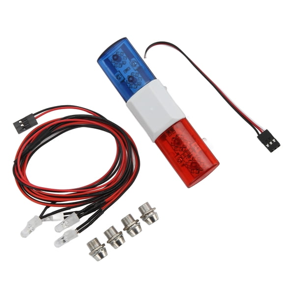 Suodoka RC Car LED Lights Remote Control Crawler Simulation Flash Lamp Bar White Light with 4 Lights Oblate for 1/10 and 1/8 Vehicles SCX10 Traxxas Replacement Accessory