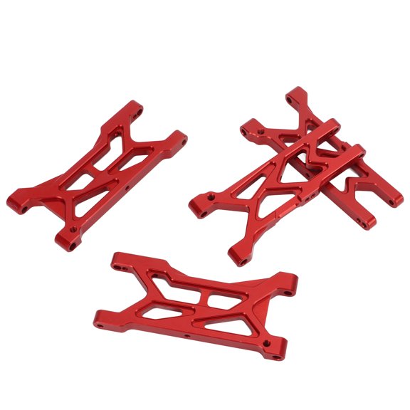 Suodoka RC Swing Arm Kit 1/10 Scale Front and Rear Lower Suspension Arms for ARRMA Typhon and Bigrock Vehicles, Aluminum Alloy, Red