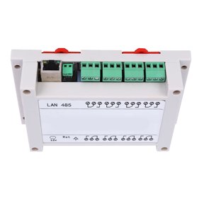 Suodoka RJ45 TCP/IP Remote Controller Module 8-Channel Relay Switch 250V/AC 10A for Smart Home Network Automation, White, 5.7 x 3.54 x 1.57 inches / 145 x 90 x 40 mm
