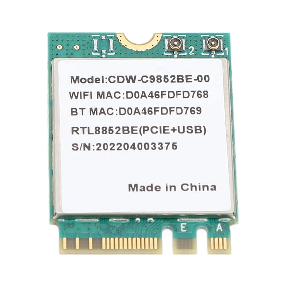 Suodoka RTL8852BE WiFi 6 Wireless Network Card Bluetooth 5.2 1800Mbps Support MU-MIMO 2.4Ghz 5Ghz Dual-Band M.2 Network Adapter for Laptop PC Windows Linux