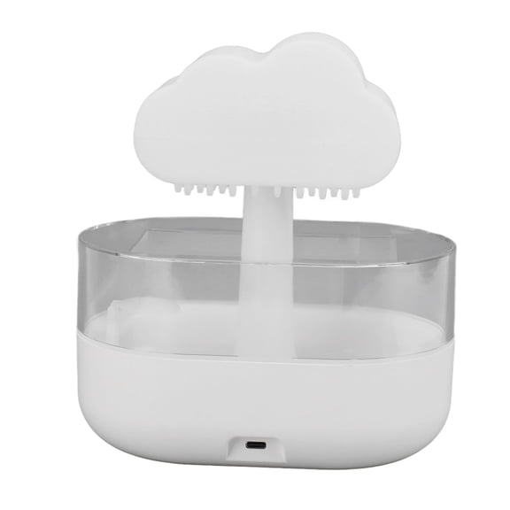 Suodoka Rain Cloud Humidifier Water Drip, 7 Colors LED Night Light Cloud Aromatherapy Diffuser, 200ml Ultrasonic Cool Mist Humidifier for Sleeping Relaxing, White (7.1x4.7x7.8 inches / 18x12x19.8 cm)