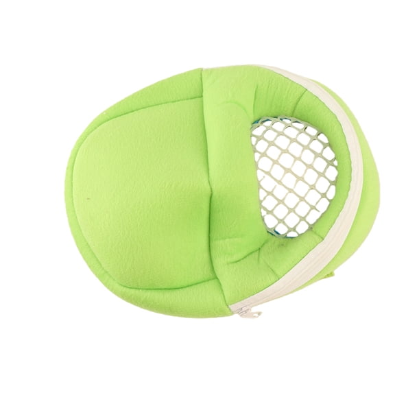 Suodoka Rat Carrier Hamster Hedgehog Ferret Sleep Traveling Bag Pocket, Unisex Green Small Animal Travel Handbag with Adjustable Strap, Breathable Mesh and Warm Plush Material, 6.69 x 7.87 inches