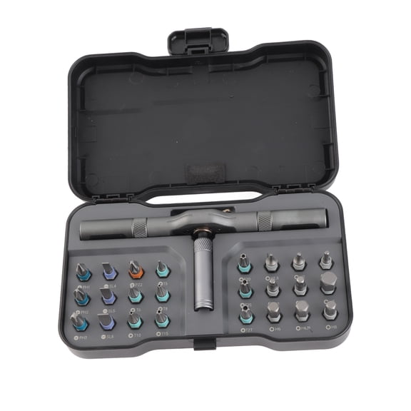 Suodoka Ratchet Screwdriver Set 24-in-1 Bit Multipurpose Repair Tool Kit Manual Hardware with Ergonomic Handle for Phone PC Precision Repair (6.69 inches / 17 cm)
