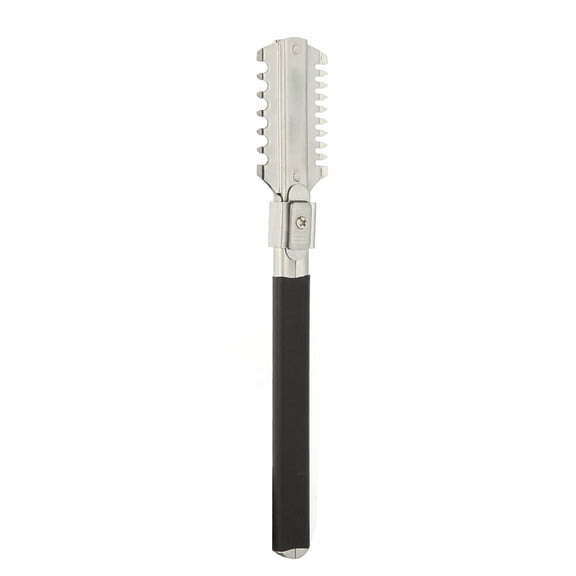 Suodoka Razor Comb Double Edge Blades Manual Hair Cutting Thinning Barber Comb Stainless Steel Tool, Silver