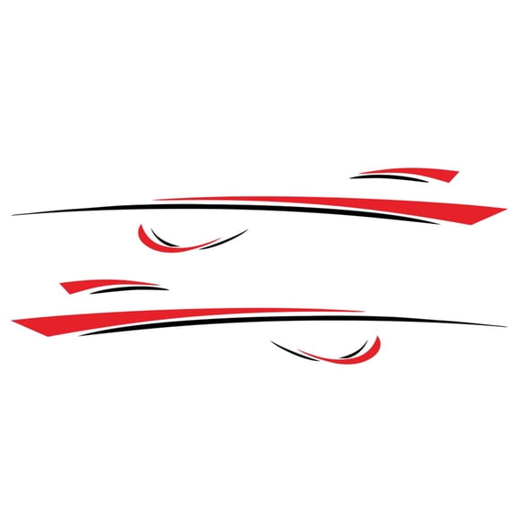 Suodoka Red RV Sticker Universal Easy to Install Car Body Window Bumper Decal for Camper Caravan Truck Auto Accessories, DIY Stripes Dynamic Style Decoration (13.78 inches / 35.0 cm)