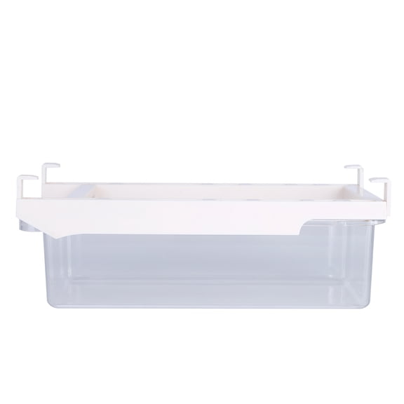 Suodoka Refrigerator Storage Drawer Pull Out Fridge Organizer Bin for Eggs and Dumplings Clear Space-Saving Fresh-Keeping Refrigerator Storage Box Universal Adjustable Length 11.4 x 6.3 x 4.3 Inches