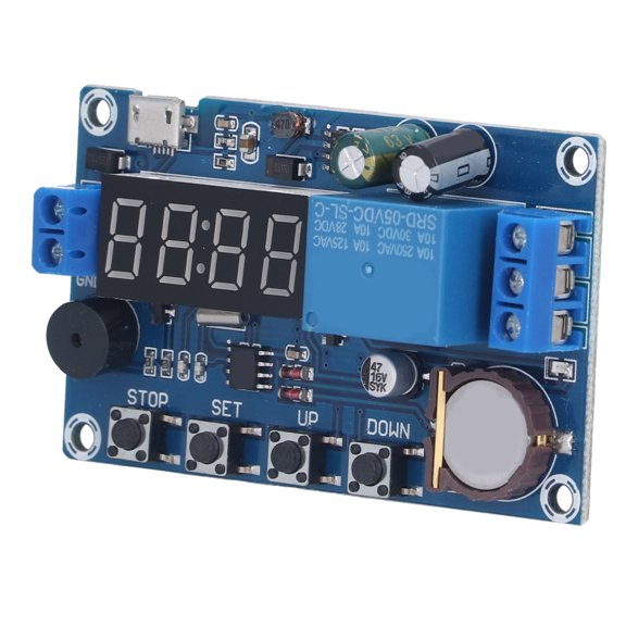 Suodoka Relay Module 5 Time Periods Timing 24H Delay Timer Switch Controller Board Built-in Battery