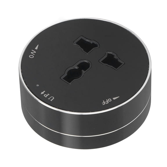 Suodoka Removable Power Track Socket Cordless Waterproof Modern Round Electric Plug Adapter with LED Indicator Light, Heavy Duty Versatile 250V 13A Wall Outlet for Home Office (8 inches / 20.3 cm)