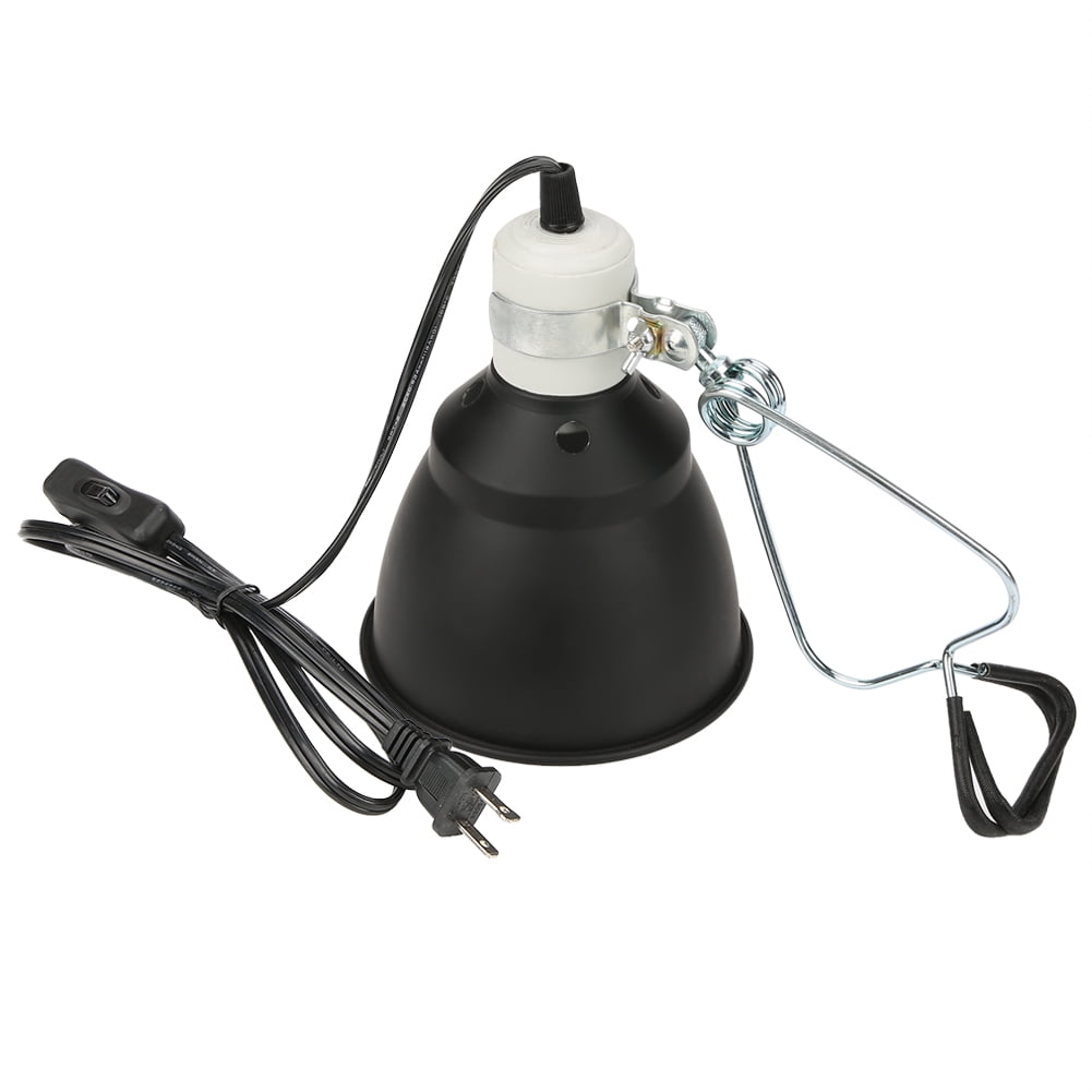 Suodoka Reptile Heat Lamp Holder 110V Ceramic UV UVA UVB Basking Light Fixture for Turtles Tortoises Lizards Snakes Geckos and Amphibians US Plug Black