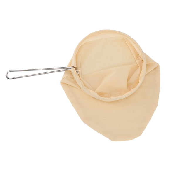Suodoka Reusable Food Strainer Bag with Stainless Steel Handle Frame, Ultra Fine Mesh Cotton Filter for Nut Milk Coffee Butter Juice, 11.8 x 12.2 inches / 30 x 31 cm