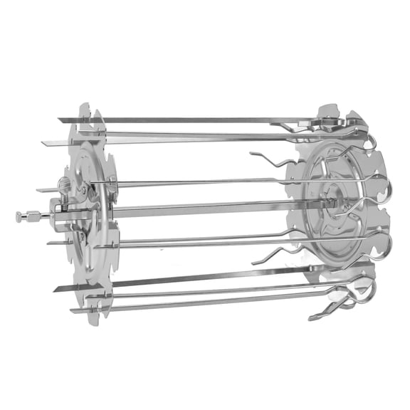 Suodoka Rotisserie Skewer Set Stainless Steel Kabob Rods Grill for Chicken Wings Sausage Fish Meat - 10 inches / 25.4 cm Length 15 Pieces Essential Outdoor BBQ Accessories For Roasting