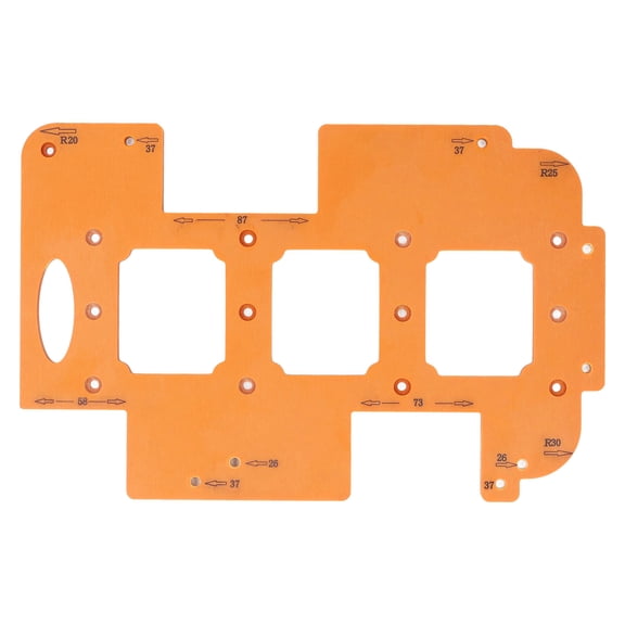 Suodoka Round Corner Radius Template 3-in-1 Multifunctional Engineering Plastic Woodworking Router Jig (12.99 inches / 33 cm)