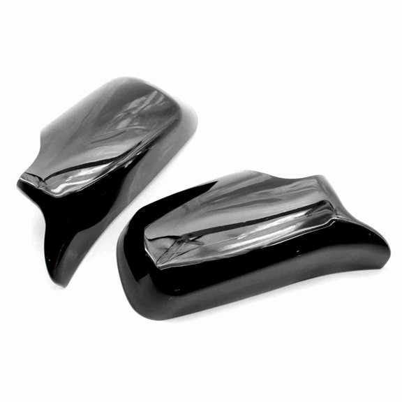 Suodoka Side Door Mirror Cover Caps Left and Right Wing Rearview Mirror Overlays Replacement for BMW 3 Series E46 1998-2005 Auto Exterior Accessories (10.24 inches / 26 cm) Gloss Black Pair