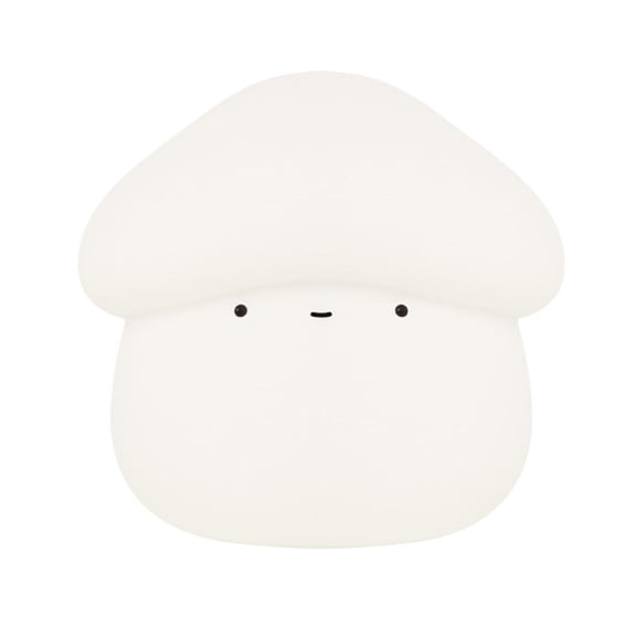 Suodoka Silicone Mushroom Night Light, 1W Warm White, 15/30 Min Delay Off, Dual Dimming, Touch/Squeeze Control, USBC Rechargeable