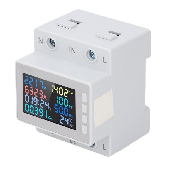 Suodoka Single Phase Energy Meter Color LCD Display Multifunctional Voltage Current Meter Voltmeter Ammeter 63A