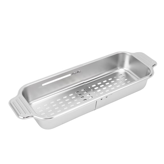 Suodoka Over The Sink Strainer Extendable 304 Stainless Steel Colander Small Basket for Washing Vegetables Fruits Pasta Dish Drying Home Kitchen Utility