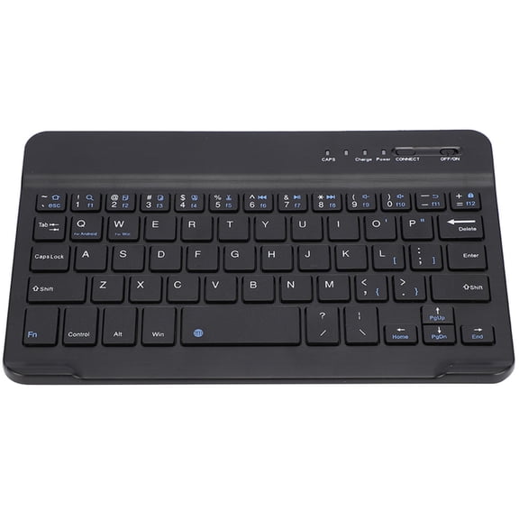 Suodoka Slim Light Wireless Bluetooth 3.0 Keyboard for Android iOS Windows PC Tablet Smartphone, Ultra-Thin Portable Scissor Switch Keyboard with Built-in Rechargeable Battery, Black, 7.87 in / 20 cm