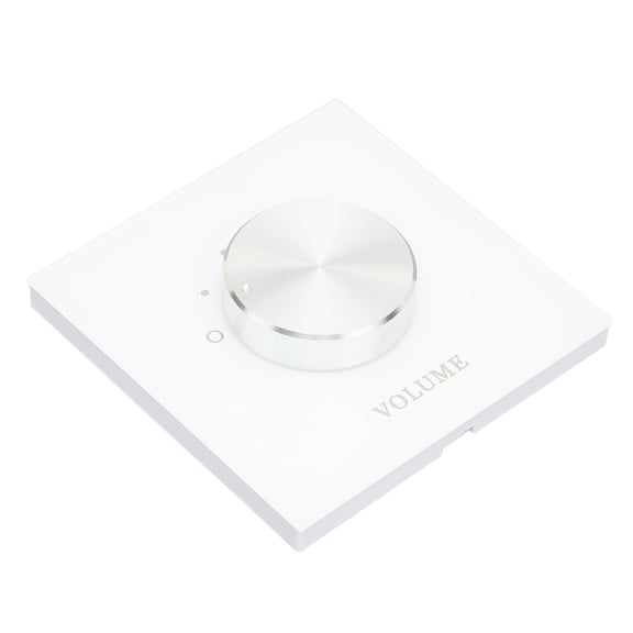 Suodoka Smart Home Volume Controller Multifunction 5 Levels Volume Adjustment Background Music Tuning Switch For Audio Systems ABS Panel Easy Installation Wall Mount (3.54 inches / 9 cm) White Finish