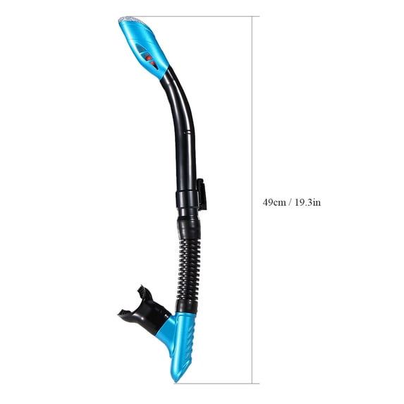 Suodoka Snorkeling Breathing Tube Dry Snorkel Easy Breath Swimming Diving Tube, Blue (19.3 inches / 49 cm)