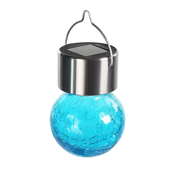 Suodoka Solar Crackle Pendant Light  Colorful Glass Globe, WeatherProof, Smart Auto On/Off, 3.942.762.76, 0.35lb