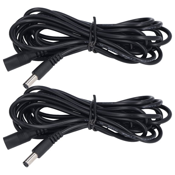 Suodoka Solar Light Extension Cord, 9.5ft / 2.9m DC Power Connection Cable 12V 24V Universal LED Waterproof Extension Wire Heavy Duty Dual Pack for Monitoring Systems and Outdoor Lighting
