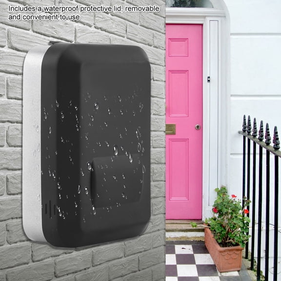 Suodoka Solid Compact Outdoor Wall Mounted Safe Security Keys Storage Box Holder Combination Lock Black, Durable Aluminum Alloy Key Box for Home, Office, and Commercial Use (12.4 cm / 4.88 inches)