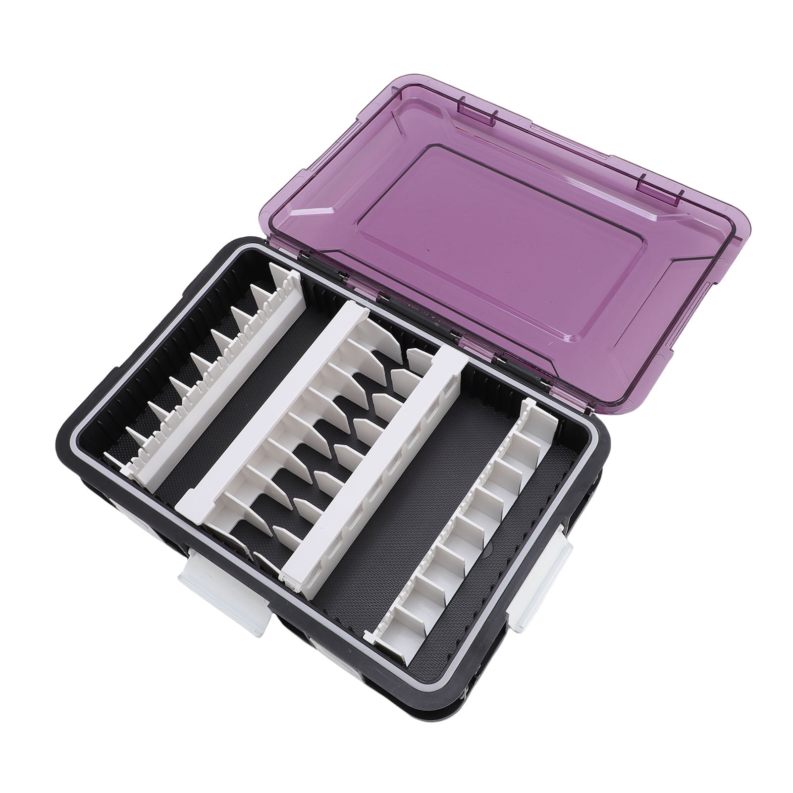 Suodoka Squid Jig Hook Storage Case Container ABS Plastic Lid Squid Bait Lure Organizer Tackle Box for Sea Fishing, 9.4 inches / 24 cm, Vibrant Pink
