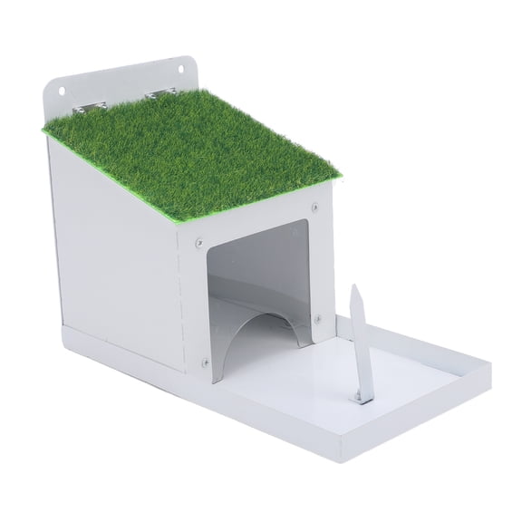 Suodoka Squirrel Feeder Wall Mounted Metal Feeding Box with Corn Cob Holder for Outside House Backyard Garden, 9.84 inches / 25 cm Length