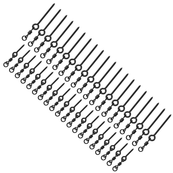 Suodoka Stainless Steel Carp Fishing Ring with Bait Screw Rotation Quick Changing Hook Lures, Black, Includes Large and Small Sizes, Durable Metal Material for Fishing Trips (1.97 in / 5.00 cm)