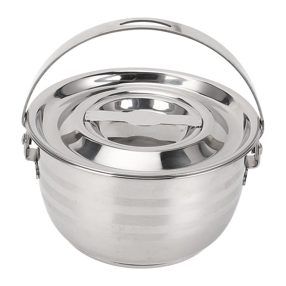 Suodoka Stainless Steel Lard Oil Basin with MirrorPolished Lid, Handle, Large Capacity, Multifunctional Oil & Spice Storage Container