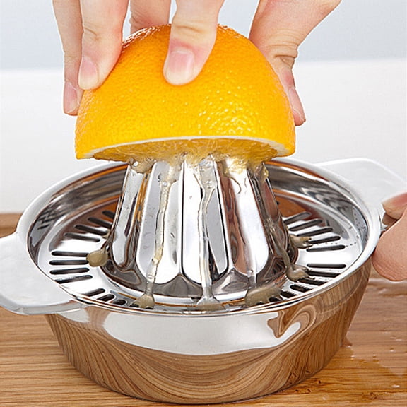 Suodoka Stainless Steel Manual Press Citrus Lemon Orange Fruit Squeezer Juicer Extractor Heavy Duty Hand Tool For Home Kitchen, 400ml Capacity, 16.8 cm / 6.6 inches Length, Silver