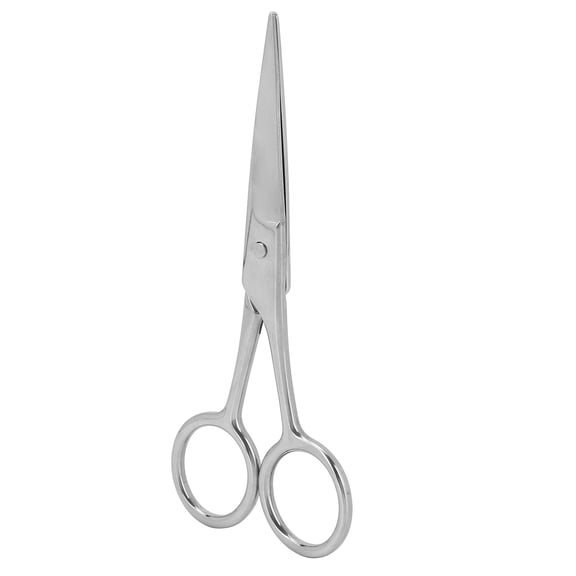 Suodoka Stainless Steel Men Facial Beard Mustache Trimming Grooming Scissors Premium Precision Edge Hair Scissors, 5.5 inches / 14.0 cm