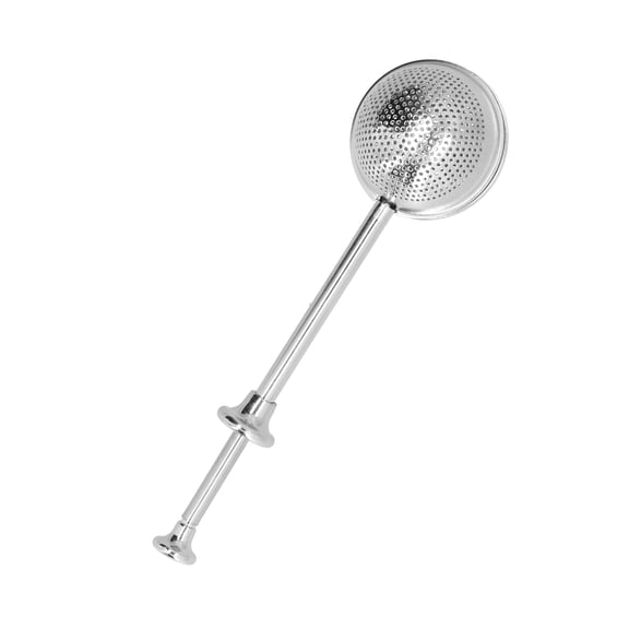 Suodoka Stainless Steel Telescopic Push Type Tea Ball Infuser Strainer for Loose Leaf Tea, Reusable Mesh Teaware Filter Tool for Home Kitchen Office, Portable Travel Accessories, 7.1 inches / 18 cm