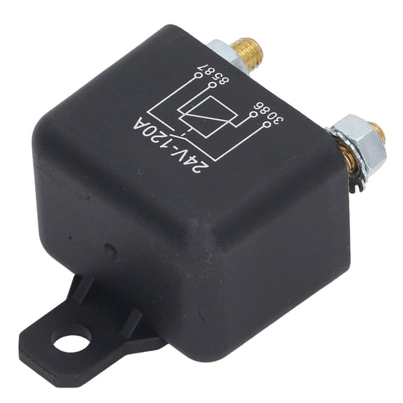 Suodoka Starter Solenoid Relay Brass Coil Quick Motor Start Strong Power 4 Pin Car Starter Relay 120A 24V Replacement Accessories For Automotive Vehicles Snowmobiles Tractors Heavy Duty Parts
