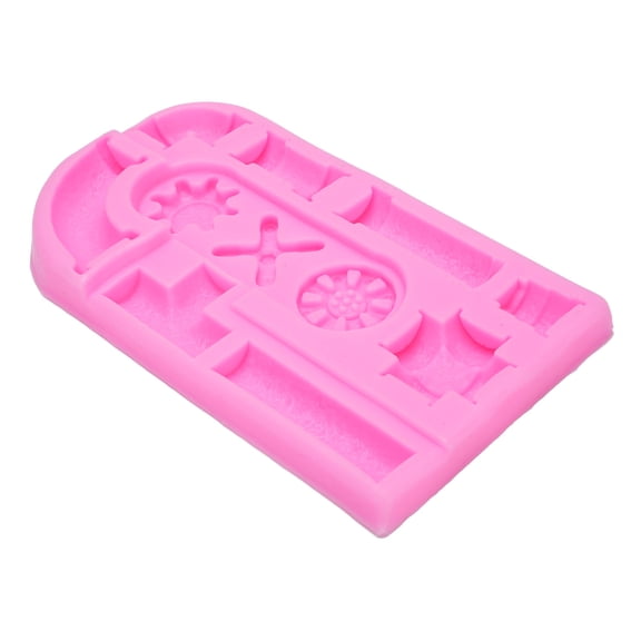 Suodoka Steampunk Clock Watch Wheel Cogs Gears Fondant Silicone Pattern, Retro Chocolate Cake Decoration Supplies Candy Sugar Cupcake Topper Baking Mold (6.3 x 3.9 inches / 16.0 x 10.0 cm)
