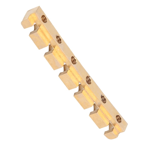Suodoka String Nut Brass Metal Adjustable for 6-String Electric Bass Guitar Parts Accessories, 1.7 in / 43 mm