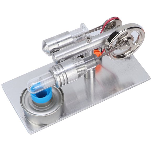 Suodoka T Type Fan Stirling Engine Miniature Hot Air Power Generator Physics Lab Teaching Model, Educational Science Kits (8.66 in / 22.00 cm)