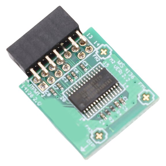 Suodoka TPM2.0 Encryption Security Module MS 4136 14 Pin Improved Security Fast Data Transfer Trusted Platform Module for Motherboards, Compact SPI PCB Board (0.98 x 0.79 inches / 25 x 20mm)
