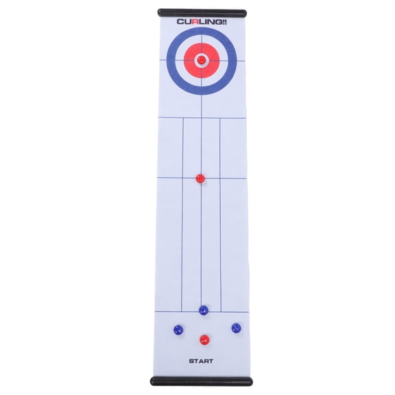 Suodoka Tabletop Curling Game Interactive Large Mat Compact Roll Up Family Board Game for Home Outdoor Fun 13.78 inches / 35 cm