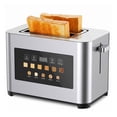 thumbnail image 1 of Suodoka 2 Slice Toaster with Touchscreen, Stainless Steel Bread Toaster, Wide Slots, 6 Shade Settings, Reheat, Cancel and Defrost Functions, 1 of 8