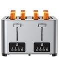 thumbnail image 1 of Suodoka 4 Slice Toaster with Touchscreen, Stainless Steel Bread Toaster, 6 Browning Settings, Wide Slots, Reheat, Cancel and Defrost Functions, 1 of 7