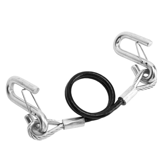 Suodoka Trailer Safety Cable 27.6 Inches / 70 cm S Hook Spring Safety Rope RV 3500lbs Weight Capacity Safety Towing Cable
