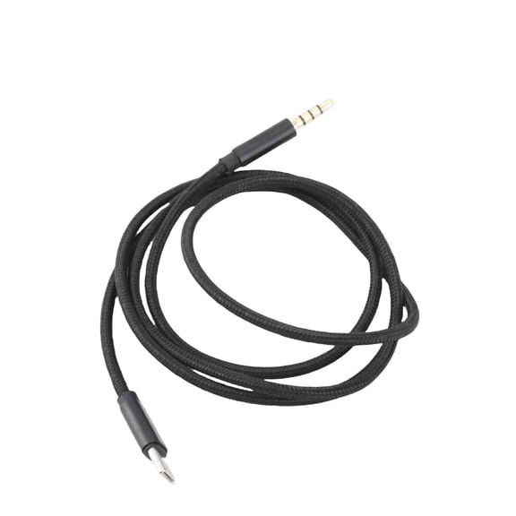 Suodoka Type-C Male to 3.5mm TRRS Male Audio Cable 37.4 Inches USB-C to 3.5mm Headset Car Home Stereo Adapter Cord, Nylon Braided Hi-Fi Sound Aux Cable for Speakers and Headphones, Black